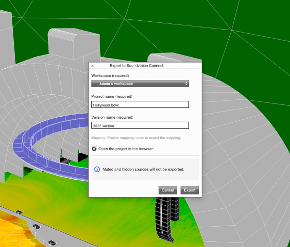 Export to Soundvision Connect